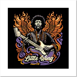 Little wing Jimi Hendrix tshirt, merch, Posters and Art